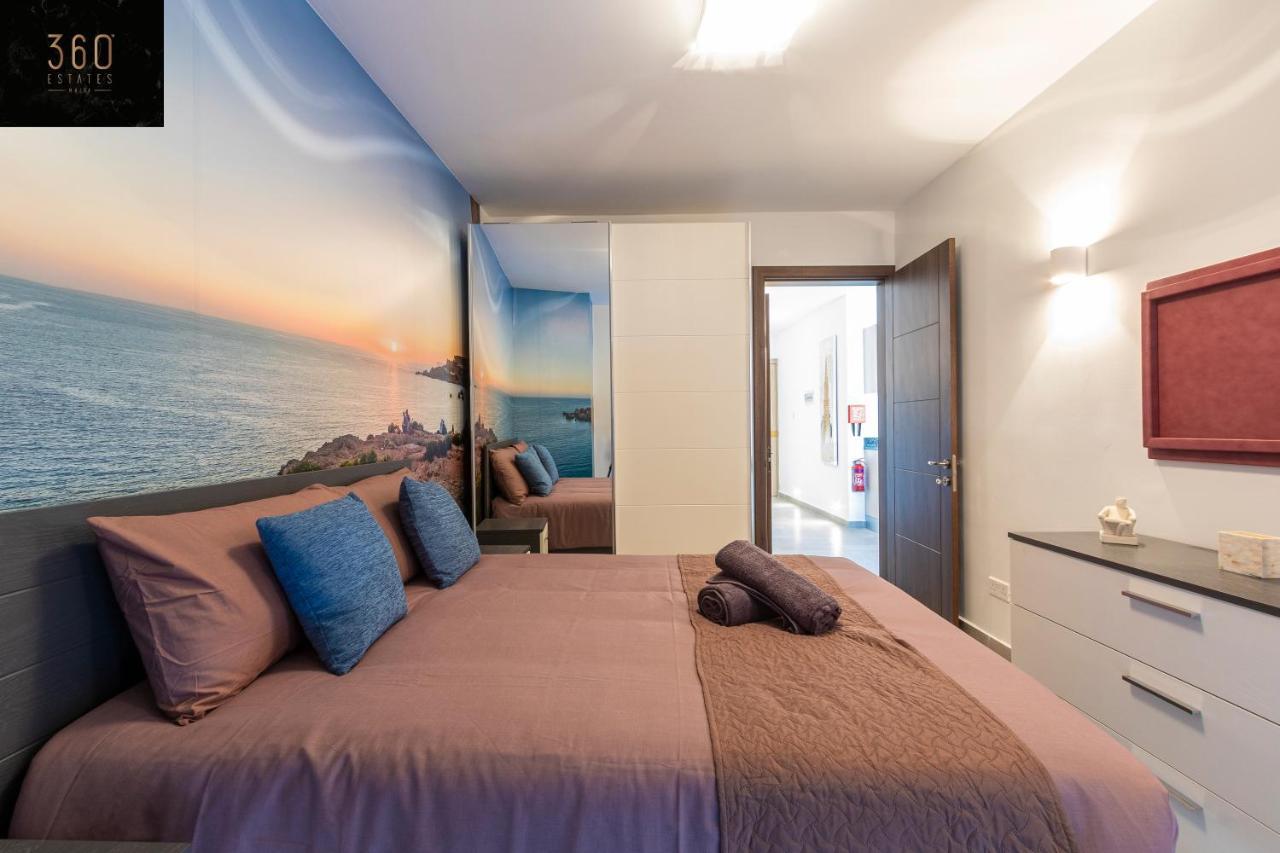 High-End Central Apt With Comfy Bed & Super Wifi By 360 Estates San Gwann Экстерьер фото
